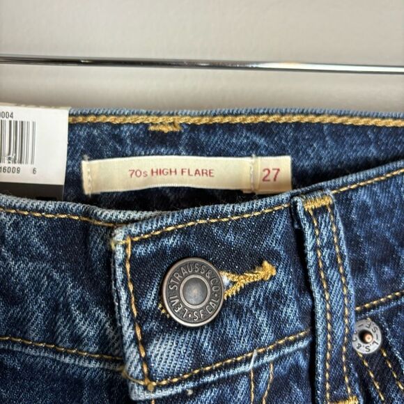 Levi’s 70s ultra high rise flare dark wash jeans size 27 NEW - Picture 10 of 17